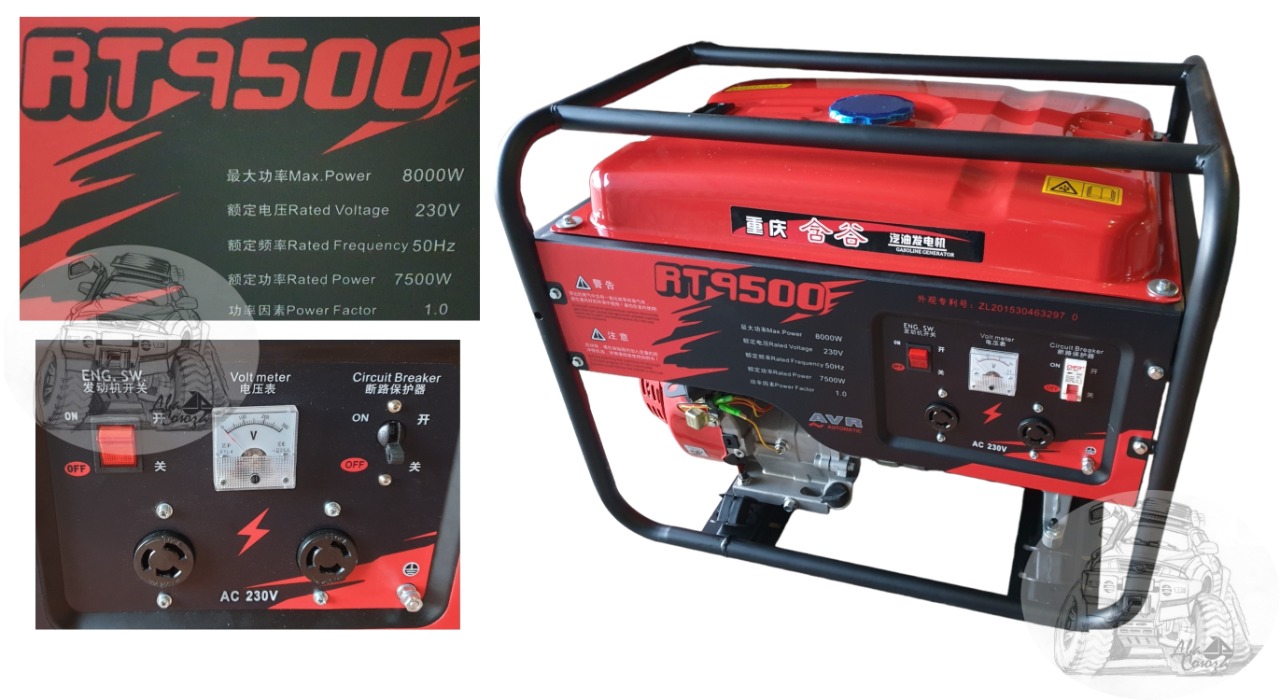 Генератор бензиновый 8кВт RT9500 (ручной стартер)