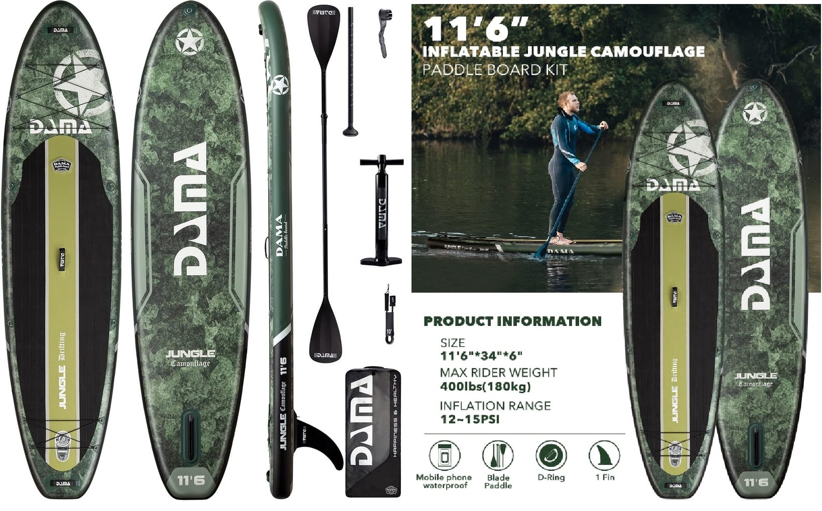 САП доска 350*86*15 DAMA JUNGLE Camouflage