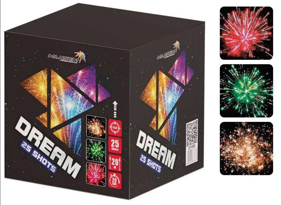 Батарея салютов "Dream" GP498 25 залпов * 0,8" (1/12)