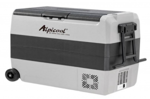 Автохолодильник ET-60 Alpicool 60л 12v/24v/220v двухкам. складная ручка, колёса