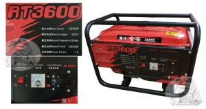 Генератор бензиновый 3кВт RT3600 (ручной стартер)