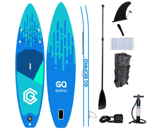 САП доска 3,35 м GQ BOARD голубой+-зеленый 335*81*15 см