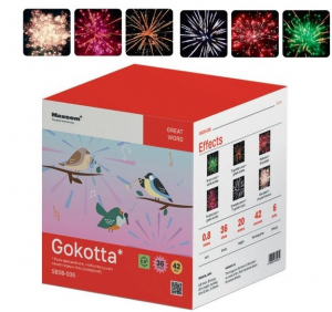 Батарея салютов "Gokotta" SB08-036 36 залпов * 0.8" (1/12)