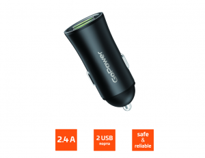 Автомобильное З/У GoPower GPC07-2U 2USB черный